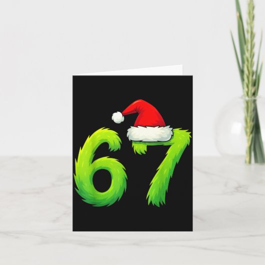 Bruh 67 Six Seven 6 7 Meme Christmas Funny Karte (Vorderseite)