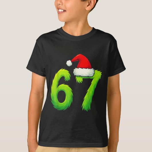 Bruh 67 Six Seven 6 7 Meme Christmas Funny T-Shirt (Vorderseite)