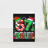 Bruh 67 Six Seven 6 7 Meme Christmas Funny Xmas Bo Karte (Vorderseite)