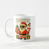 Bruh 67 Six Seven 6 7 Meme Christmas Santa Pajamas Kaffeetasse (Links)