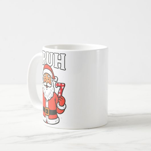 Bruh 67 Six Seven 6 7 Meme Christmas Santa Pajamas Kaffeetasse (Vorderseite Links)