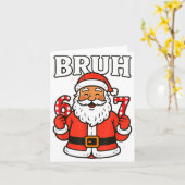 Bruh 67 Six Seven 6 7 Meme Christmas Santa Pajamas Karte (Gelbe Blume)