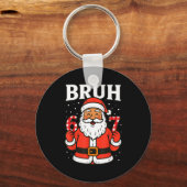 Bruh 67 Six Seven 6 7 Meme Christmas Santa Pajamas Schlüsselanhänger (Vorderseite)