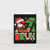 Bruh 67 Six Seven 6 7 Meme Funny Christmas Boys Gi Karte (Vorderseite)