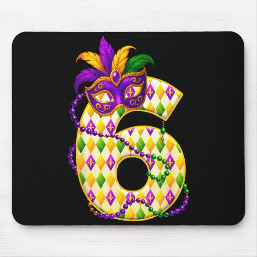 Bruh 67 Six Seven 6 7 Meme Funny Mardi Gras Kids M Mousepad (Vorne)