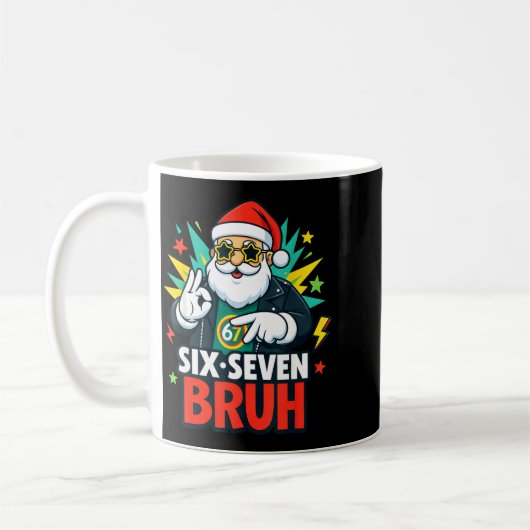 Bruh 67 Six Seven 6 7 Meme Gen Alpha Christmas Gen Kaffeetasse (Links)