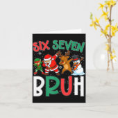 Bruh 67 Six Seven 6 7 Meme Gen Alpha Christmas Gen Karte (Gelbe Blume)