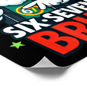 Bruh 67 Six Seven 6 7 Meme Gen Alpha Christmas Gen Poster (Ecke)