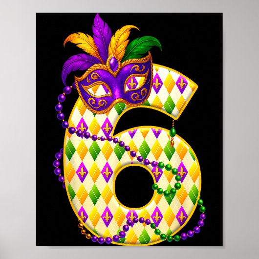 Bruh 67 Six Seven 6 7 Meme Lustig Mardi Gras Kinde Poster (Vorne)