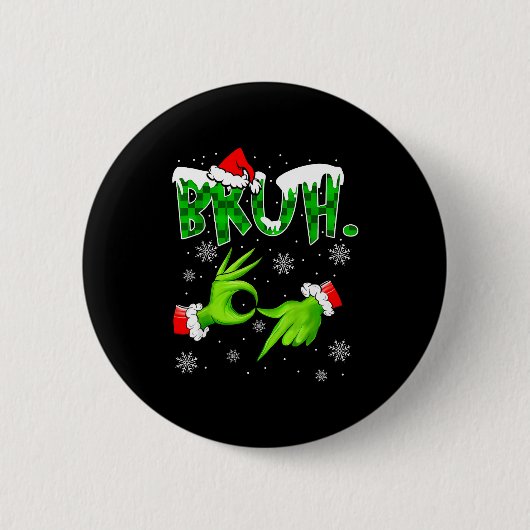 Bruh 67 Six Seven 6 7 Meme Weihnachten Lustig Gen Button (Vorderseite)
