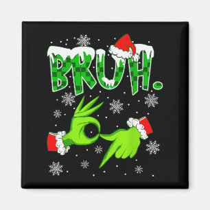 Bruh 67 Six Seven 6 7 Meme Weihnachten Lustig Gen Magnet