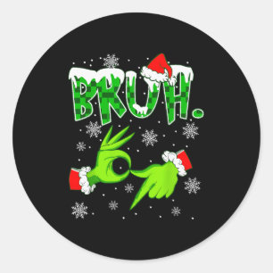 Bruh 67 Six Seven 6 7 Meme Weihnachten Lustig Gen  Runder Aufkleber