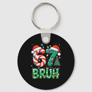 Bruh 67 Six Seven 6 7 Meme Weihnachten Lustig Jung Schlüsselanhänger