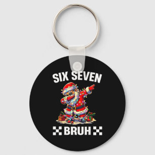 Bruh 67 Six Seven 6 7 Meme Weihnachten Lustig Jung Schlüsselanhänger