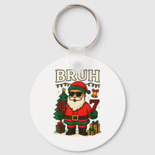 Bruh 67 Six Seven 6 7 Meme Weihnachten Santa Schla Schlüsselanhänger