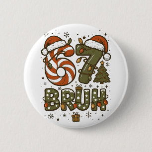 Bruh 67 Six Seven 6 7 Retro Weihnachten Lustiger J Button