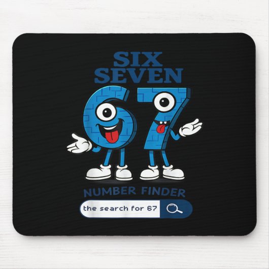Bruh 67 Six Seven 6-7 Talian Brainrot Meme For Kid Mousepad (Vorne)