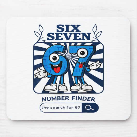 Bruh 67 Six Seven 6-7 Talian Brainrot Meme For Kid Mousepad (Vorne)