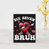 Bruh 67 Six Seven Meme Dab Herz Jungen Kinder Vale Karte (Gelbe Blume)