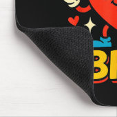 Bruh 67 Six Seven Meme Valentine Heart Funny Dabbi Mousepad (Ecke)