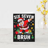 Bruh 67 Six Seven Santa Dabbing Christmas  Karte (Gelbe Blume)