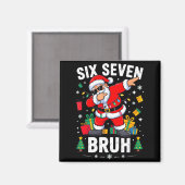 Bruh 67 Six Seven Santa Dabbing Christmas  Magnet (Vorderseite/Rückseite)