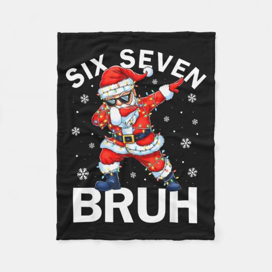 Bruh 67 Six Seven Santa Dabbing Christmas Meme Boy Fleecedecke (Vorderseite)