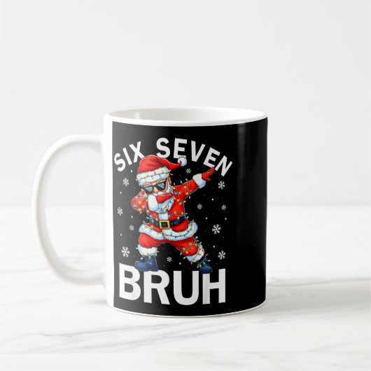 Bruh 67 Six Seven Santa Dabbing Christmas Meme Boy Kaffeetasse (Links)