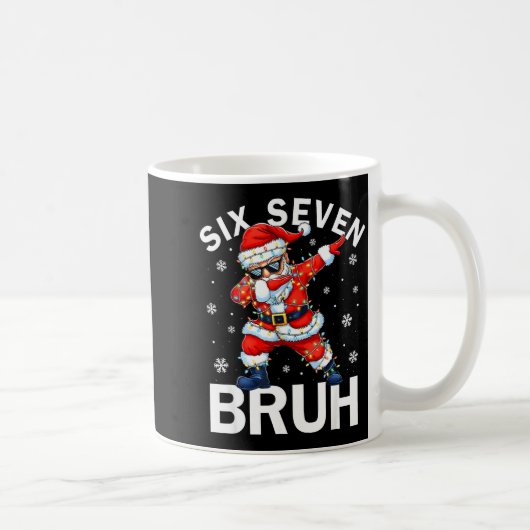 Bruh 67 Six Seven Santa Dabbing Christmas Meme Boy Kaffeetasse (Rechts)