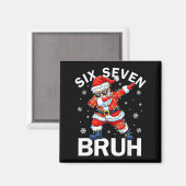 Bruh 67 Six Seven Santa Dabbing Christmas Meme Boy Magnet (Vorderseite/Rückseite)