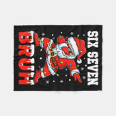 Bruh 67 Six Seven Santa Dabbing Christmas Men Boys Fleecedecke (Vorderseite (Horizontal))