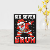 Bruh 67 Six Seven Santa Dabbing Christmas Men Boys Karte (Gelbe Blume)