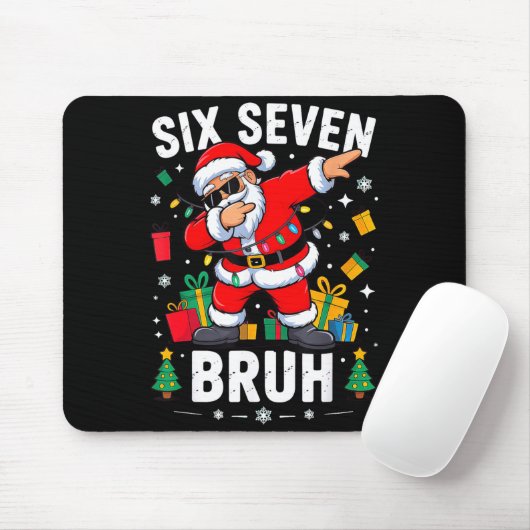 Bruh 67 Six Seven Santa Dabbing Christmas  Mousepad (Mit Mouse)