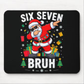 Bruh 67 Six Seven Santa Dabbing Christmas  Mousepad (Vorne)