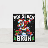 Bruh 67 Six Seven Santa Dabbing Christmas Shirts B Karte (Vorderseite)