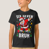 Bruh 67 Six Seven Santa Dabbing Christmas  T-Shirt (Vorderseite)