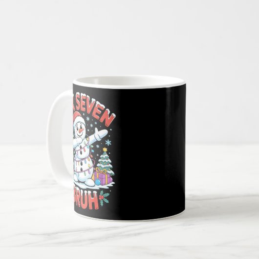Bruh 67 Six Seven Snowman Dabbing Christmas Shirts Kaffeetasse (Vorderseite Links)