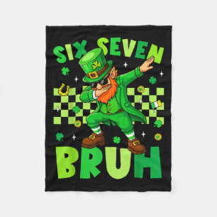 Bruh 67 St. Patricks Day Leprechaun Six Seven 6 7 Fleecedecke
