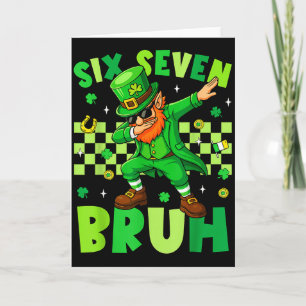 Bruh 67 St. Patricks Day Leprechaun Six Seven 6 7 Karte