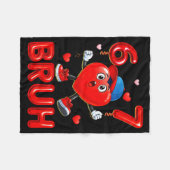 Bruh 67 Valentins Meme Sechs Sieben Herz 6 7 Junge Fleecedecke (Vorderseite (Horizontal))