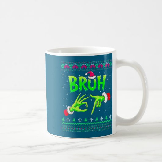Bruh 67 Weihnachts hässlicher Pullover Six Seven M Kaffeetasse (Rechts)