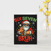 Bruh 6 7 Christmas 67 Santa Six Seven Christmas Bo Karte (Gelbe Blume)