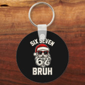 Bruh 6 7 Christmas 67 Santa Six Seven Christmas Bo Schlüsselanhänger (Vorderseite)