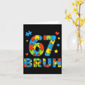 Bruh 6 7 Funny Six Seven Autism Awareness Kids Tea Karte (Gelbe Blume)