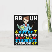 Bruh 6 Out Of 7 Teachers Think 67 Percent Students Karte (Vorderseite)