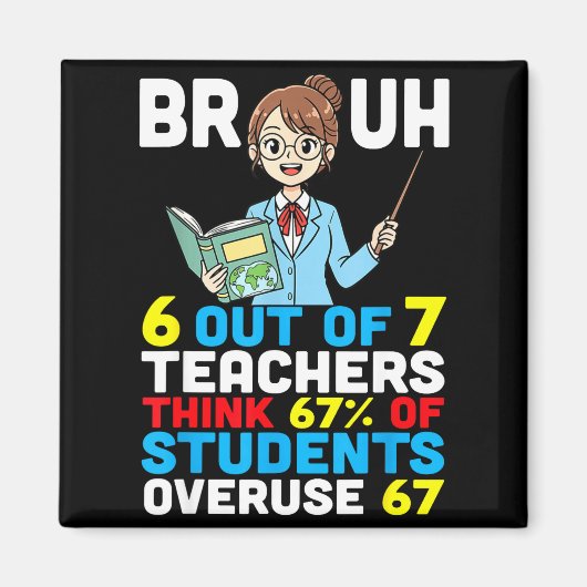 Bruh 6 Out Of 7 Teachers Think 67 Percent Students Magnet (Vorne)