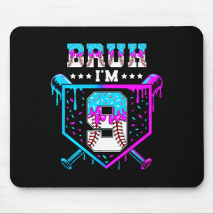 Bruh 9. Geburtstag Junge Baseball Eis Drip 9 Jahre Mousepad