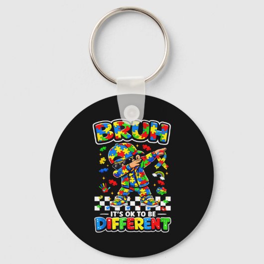 Bruh, anders zu sein, Puzzle Autismus-Bewusstsein Schlüsselanhänger (Vorderseite)