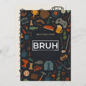 Bruh auch bekannt als Daddy Väter Day Gift Cards Einladung (Vorne/Hinten)