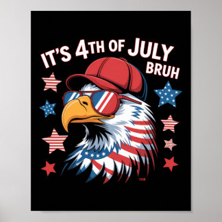 Bruh Bald Eagle Kinder Jungs am 4. Juli Poster